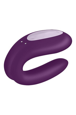 Vibrateur de couple waterproof Double Joy Satisfyer - Violet - 9 cm