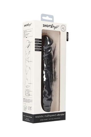 Vibromasseur réaliste - Noir - 23 cm