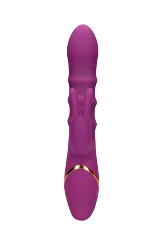 Vibromasseur Rabbit Up-and-Down Moving Rings  - Violet - 12,9 cm