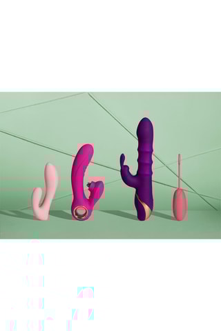 Vibromasseur Rabbit Up-and-Down Moving Rings  - Violet - 12,9 cm