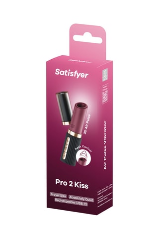 Vibromasseur Air Pulse waterproof en silicone Pro 2 Kiss - Violet