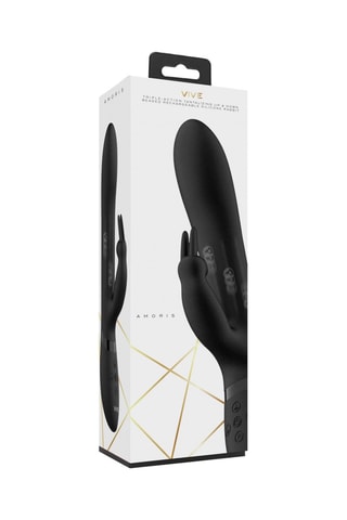 Vibromasseur Rabbit Amoris - Noir - 23 cm 