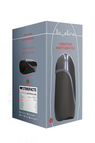 Masturbateur vibrant waterproof Loveline - Noir - 14,6 cm