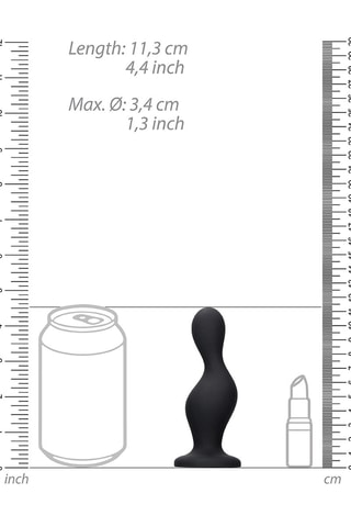 Plug anal Noir - 11,3 cm