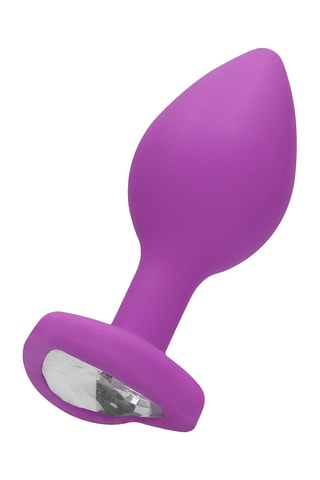 Plug anal Violet et argenté - 7,3 x 3,1 cm