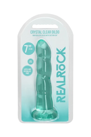 Godemiché Crystal Clear - Turquoise - 17,2 cm