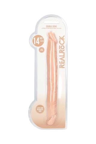 Double godemiché Dong Beige - 36 cm