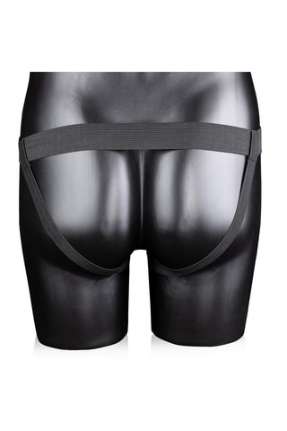 Godemiché ceinture nervuré Hollow - Noir - 17,5 cm