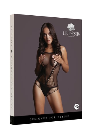 Body en résille One Size - Noir