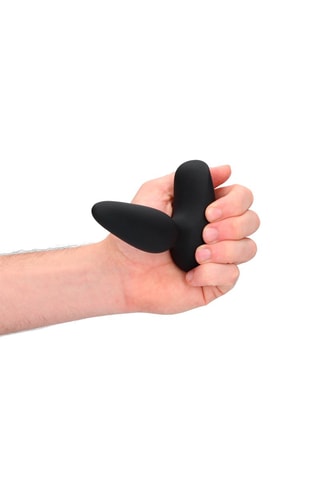 Plug anal avec télécommande Loveline by Shots - Noir - 9,7 cm