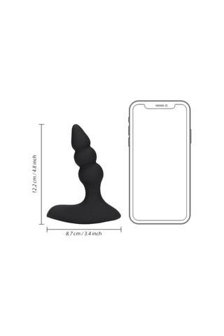 Plug anal avec télécommande Loveline by Shots - Noir - 9,7 cm