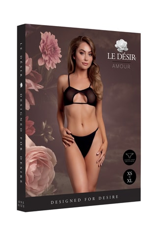 Soutien-gorge et string XS/XL - Noir