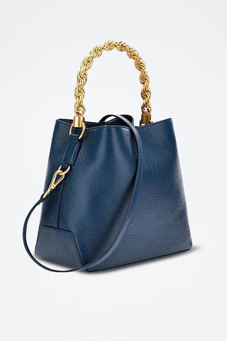 Leren Handtas - Marineblauw