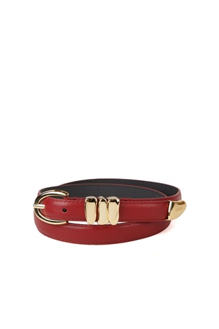 Leren Riem - Bordeauxrood