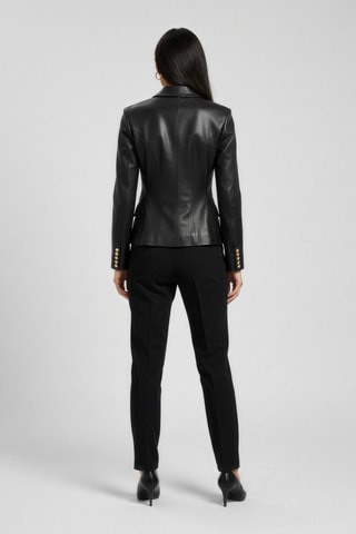 Veste en cuir - Noir