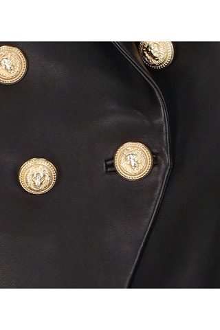 Veste en cuir - Noir