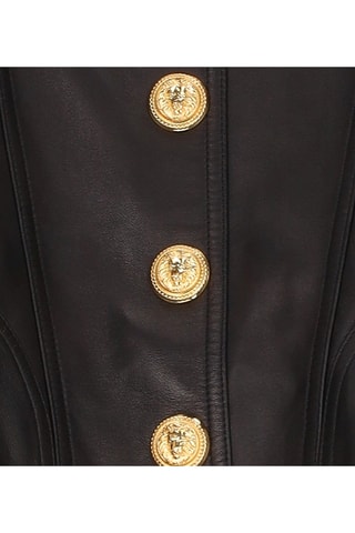 Robe en cuir sans manches - Noir