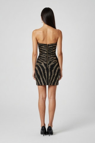 Jupe droite en chanvre et lin - Noir