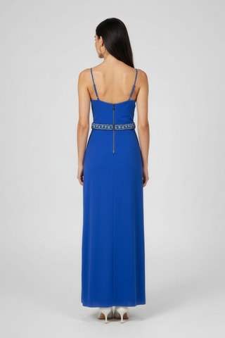 Robe portefeuille sans manches - Bleu