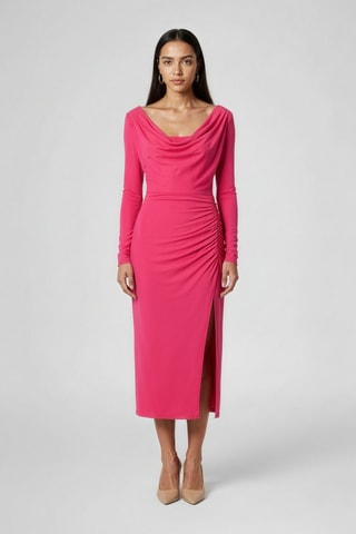 Robe midi - Fuchsia