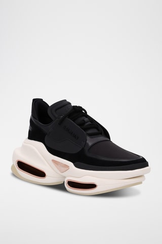 Baskets plateformes en cuir - Noir