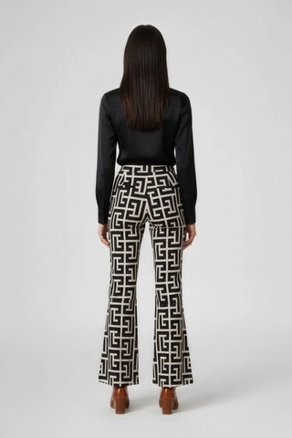 Pantalon flare en laine - Noir