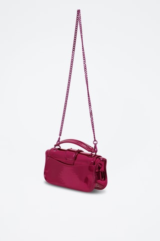 Pochette en cuir - Fuchsia
