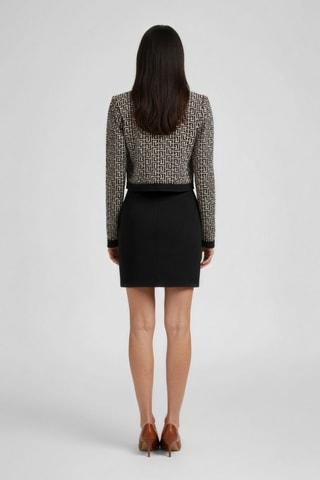 Gilet en laine - Ivoire et noir