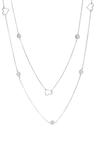 Ketting - Zilver Doublé Platina en Kubieke Zirkonia's