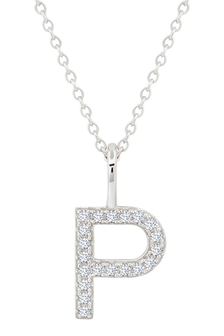 Ketting Letter P - Zilver Doublé Platina