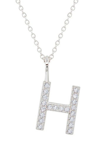 Ketting Letter H - Zilver Doublé Platina