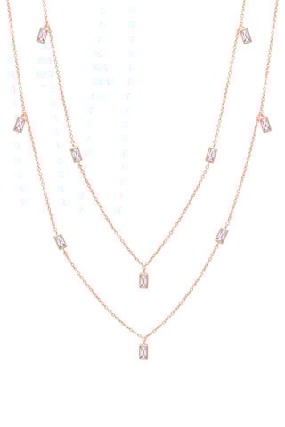 Ketting van Roséverguld Zilver - Kubieke Zirkonia’s