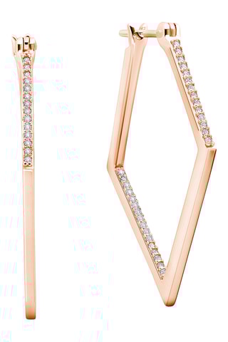 Creolen van Roséverguld Zilver - Kubieke Zirkonia’s