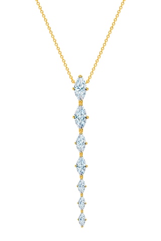 Collier - Argent plaqué or jaune