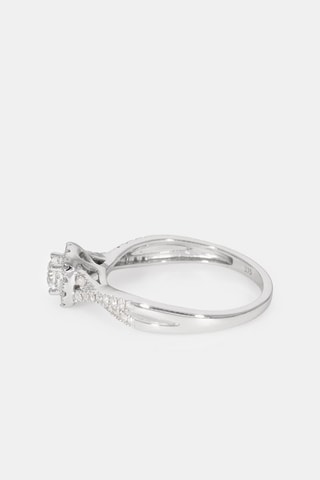 Anello Amélia - Oro bianco, diamanti e topazio