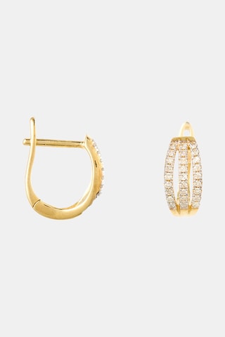 Orecchini a cerchio Eclat de Lune - Oro giallo e diamanti