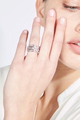 Anello Nouons Nos Liens - Oro bianco e diamanti