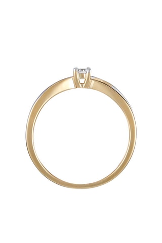 Solitario Ma bien Aimée - Oro bianco, oro giallo e diamante