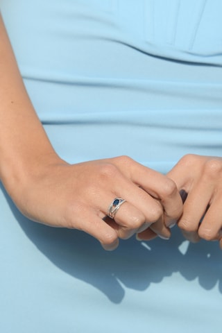 Anello Rien que Toi - Oro bianco, zaffiro e diamanti