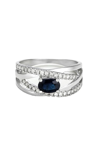 Anello Rien que Toi - Oro bianco, zaffiro e diamanti