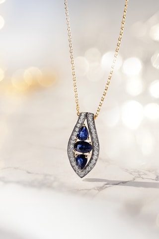 Ciondolo Westeros - Oro giallo, diamanti e zaffiri