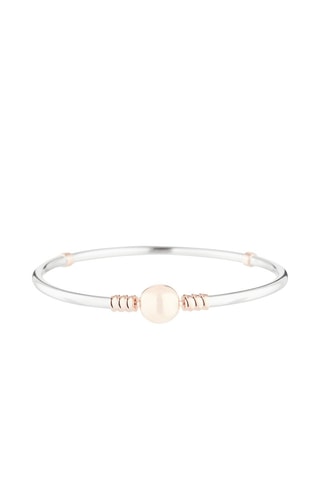 Bedelarmband -  Zilver en Roségoudkleurig Zilver