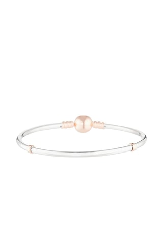 Bedelarmband -  Zilver en Roségoudkleurig Zilver