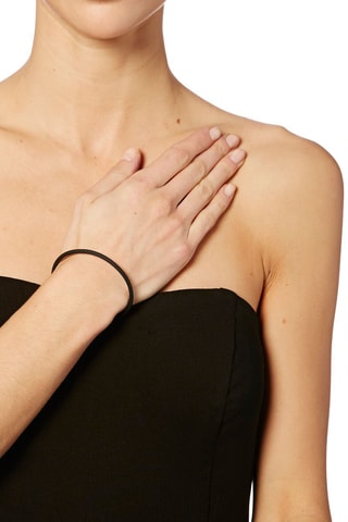 Bedelarmband - Leer en Zilver - 21 cm