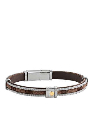 Bracciale - Pelle e oro giallo