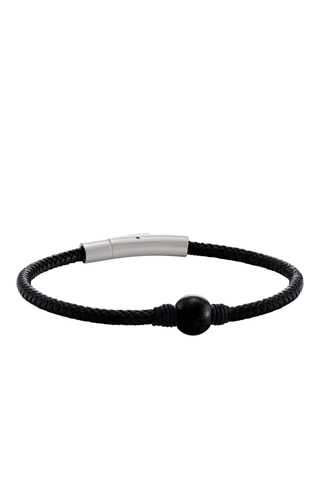 Bracelet - Cuir et onyx 