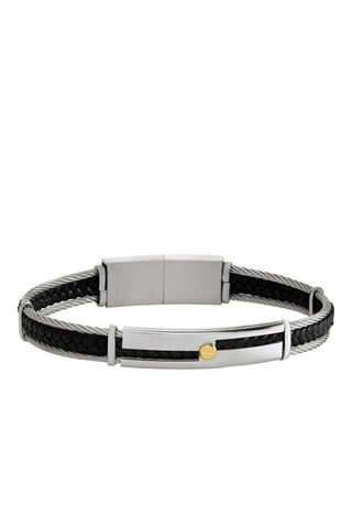 Bracciale - Pelle e oro giallo