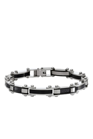 Bracciale - Nero e argentato