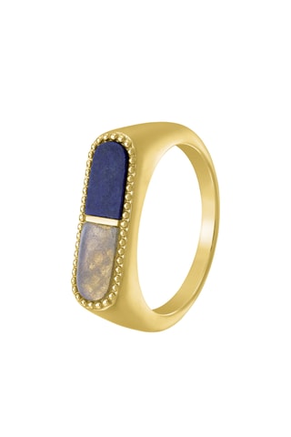 Anello - Argento, onice e madreperla