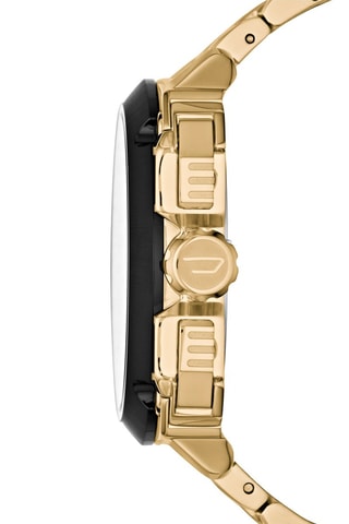 Montre à quartz en acier - Chronographe - Doré et noir